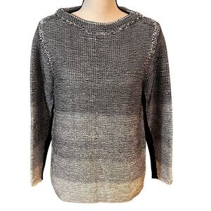 Helmut Lang Plaited Degrade Ombre Knit Sweater Sz-S